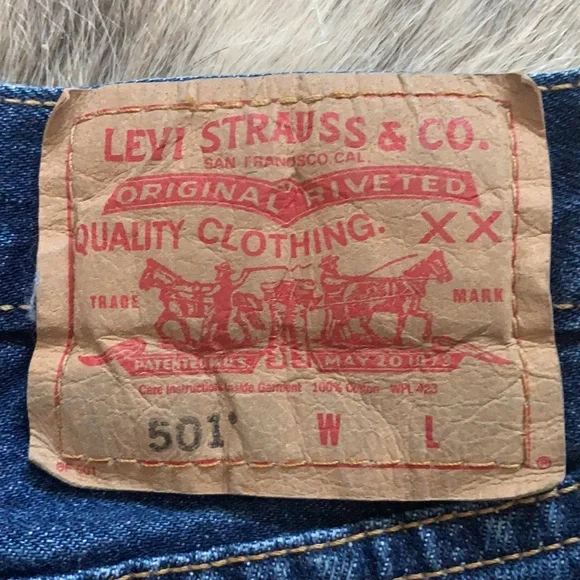 Vintage Levi’s 501 Straight-Leg Non-Stretch 100% Cotton Denim Jeans W31 L30 - Picture 11 of 15